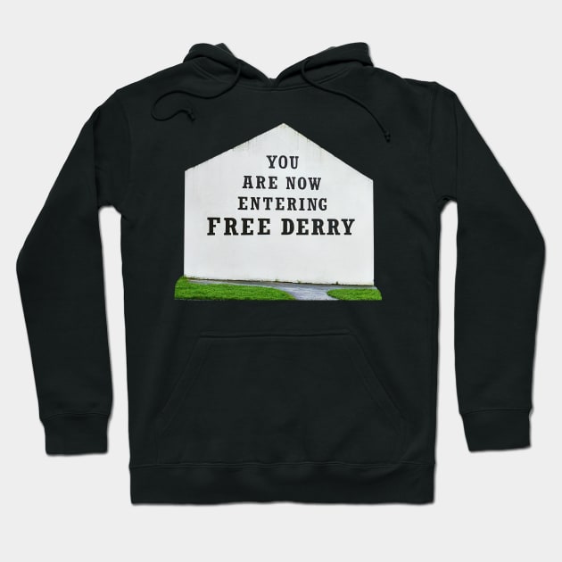 Free Derry Mural Wall Hoodie by feck!